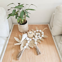 Marble and wood bead long decorative tassels for coastal bohemian home aesthetic interiors. Finish your styling with stunning accent pieces and compliment your home. 