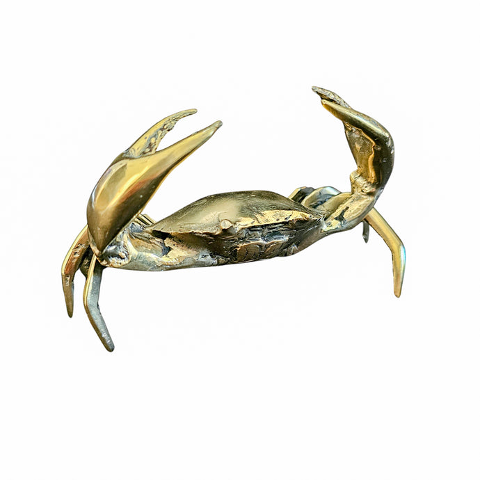 Brass crab home decor. Coffee table decor for coastal boho boheme home aesthetic. Casted from Brass. Style your home with stunning Brass accents while bringing a fun playful touch to your finishing touches 