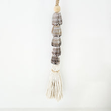 Large shell hanging tassel, with five shells. Boho, Bohemian, coastal home decor