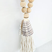 Aisha Shell and Wood Beaded Tassel long