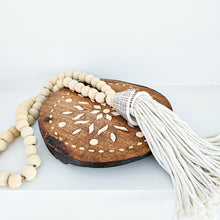 Aisha Shell and Wood Beaded Tassel long