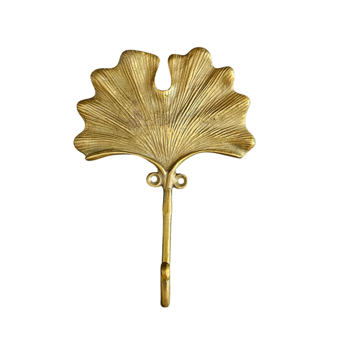 Brass Leaf Wall Hook large